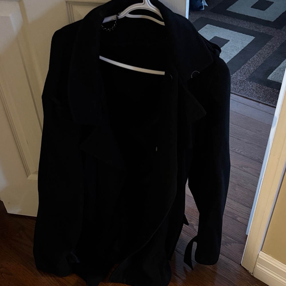 Le Chateau Classic Black Trench Coat